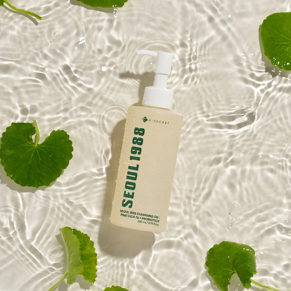 K-SECRET – SEOUL 1988 Cleansing Oil: Pine Cica 1% + Probiotics, 200ml
