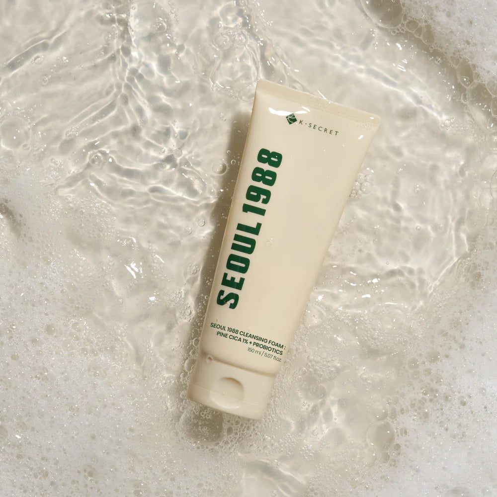 K-SECRET – SEOUL 1988 Cleansing Foam: Pine Cica 1% + Probiotics, 150ml