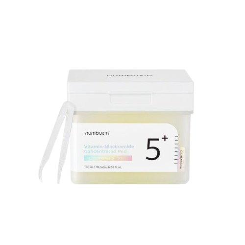 Numbuzin – No.5+ Glutathione Vitamin Niacinamid Concentrated Pad – 180ml/70pads