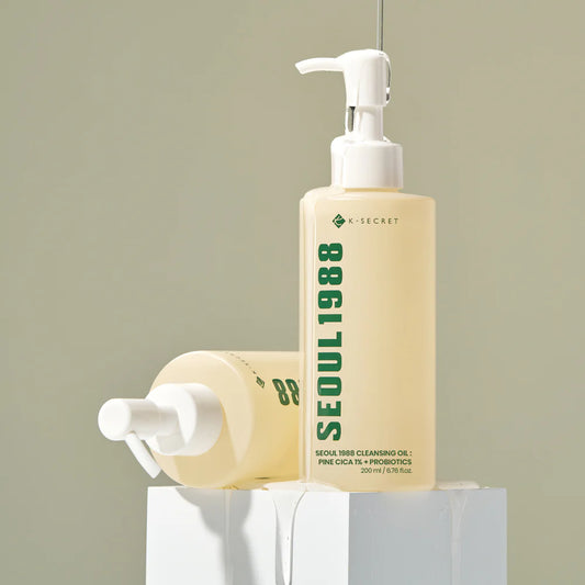 K-SECRET – SEOUL 1988 Cleansing Oil: Pine Cica 1% + Probiotics, 200ml
