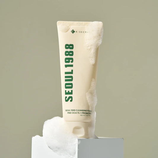 K-SECRET – SEOUL 1988 Cleansing Foam: Pine Cica 1% + Probiotics, 150ml
