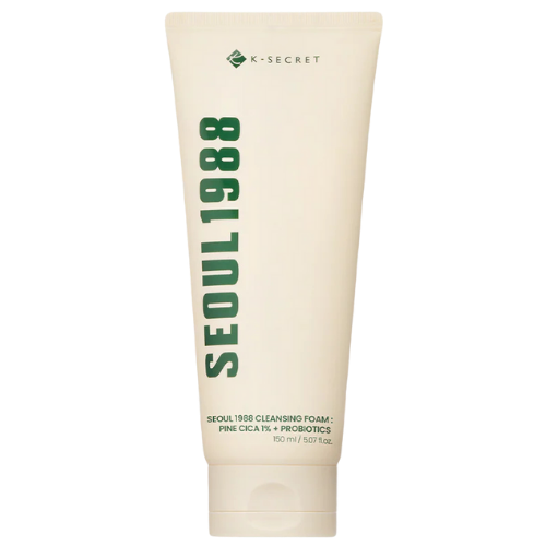 K-SECRET – SEOUL 1988 Cleansing Foam: Pine Cica 1% + Probiotics, 150ml